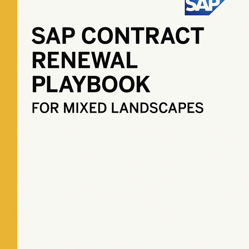 SAP Contract Renewal Playbook for Mixed Landscapes